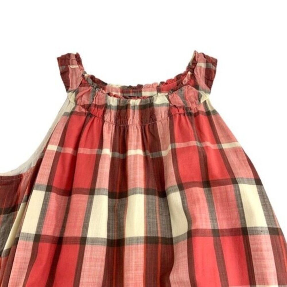 Talbots Plaid Aline Dress in Red and Cream - Picture 2 of 5